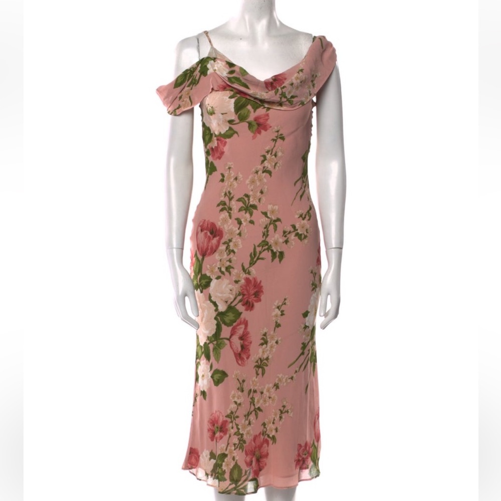 NWT Reformation Reya Pink Floral Maxi Dress